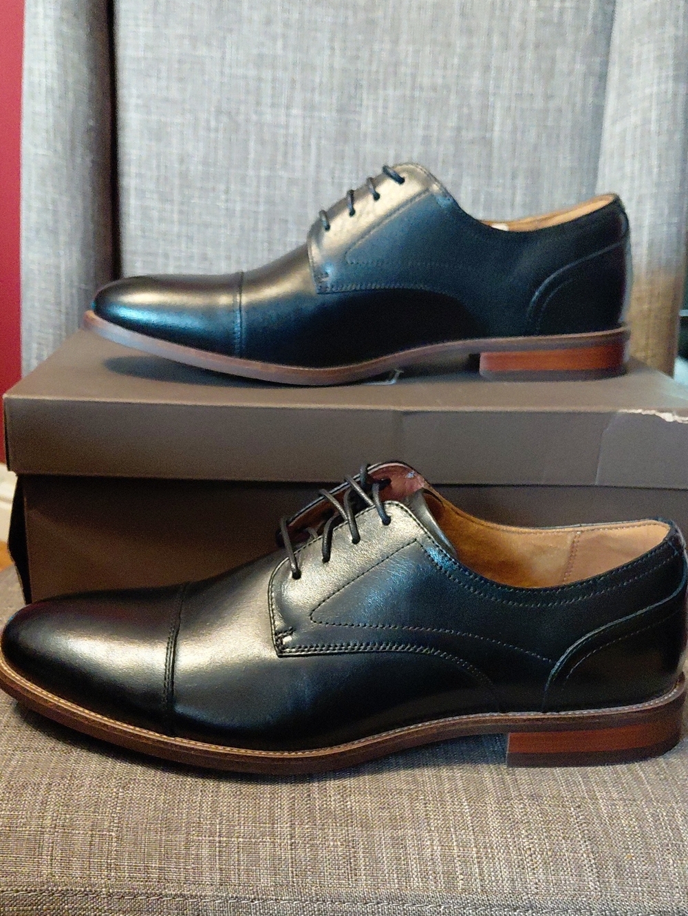 Florsheim Men's Black Leather Rucci  Oxford Dress Shoes Size 10.5